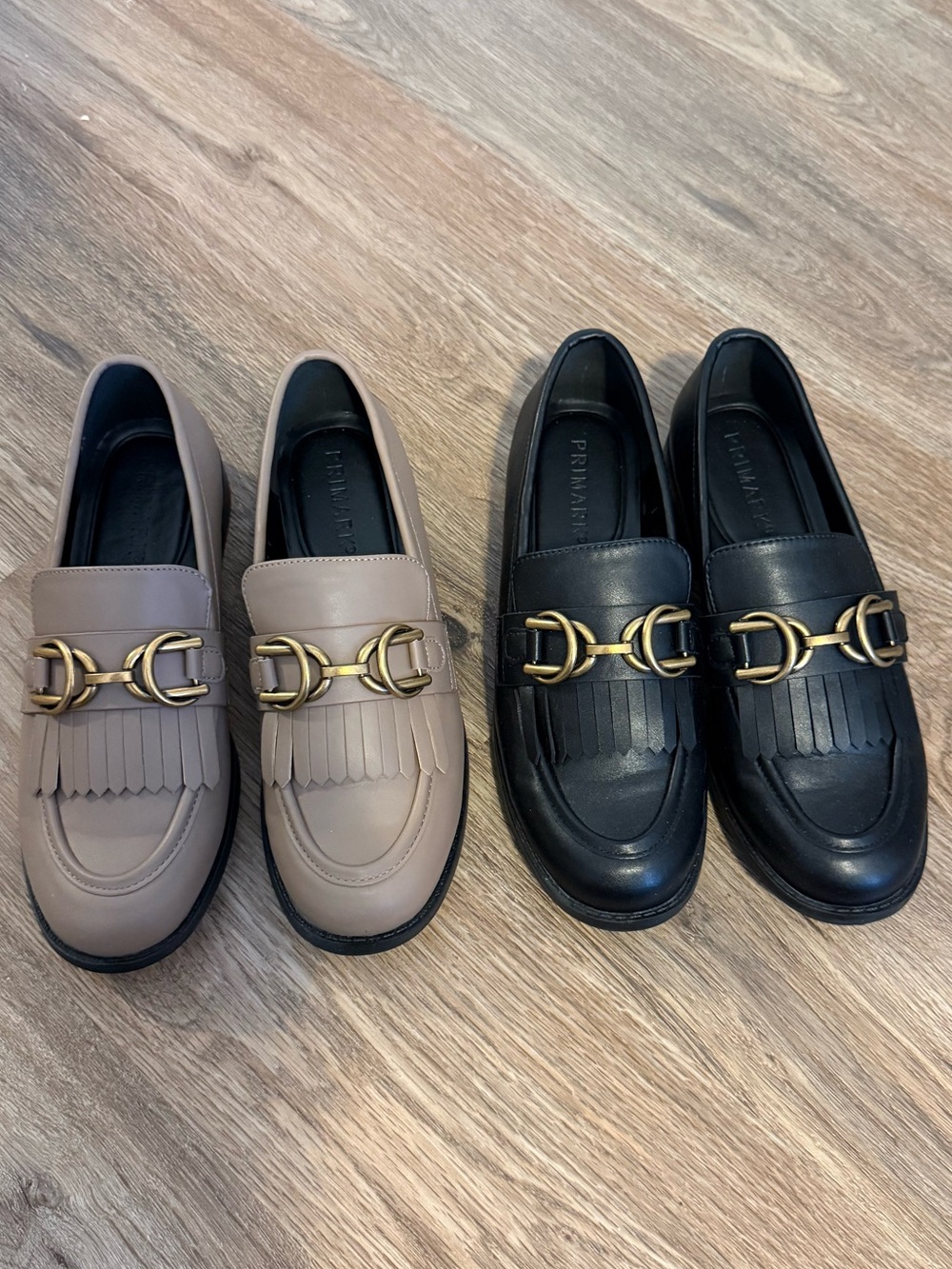 Primark Loafers in Black & Taupe